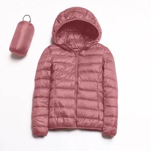 Women's Lightweight Hooded Down Insulated Jacket Packable Puffer Waterproof Coat